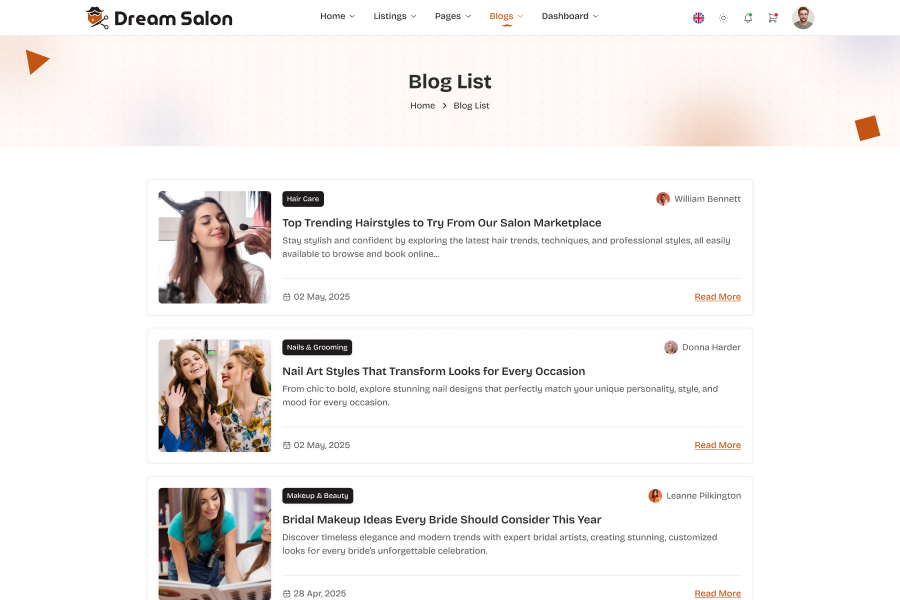 Blog Details Page Demo