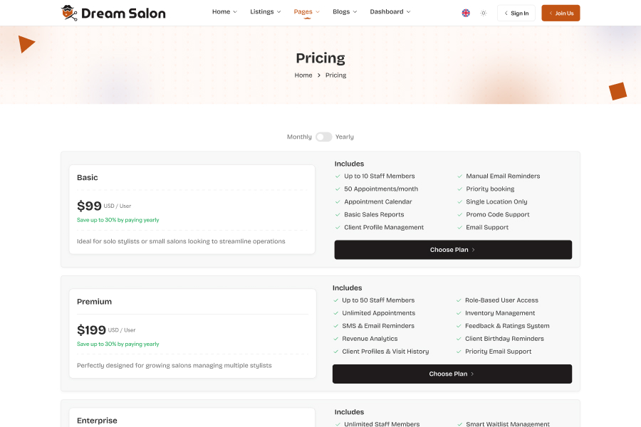 Pricing Page Demo