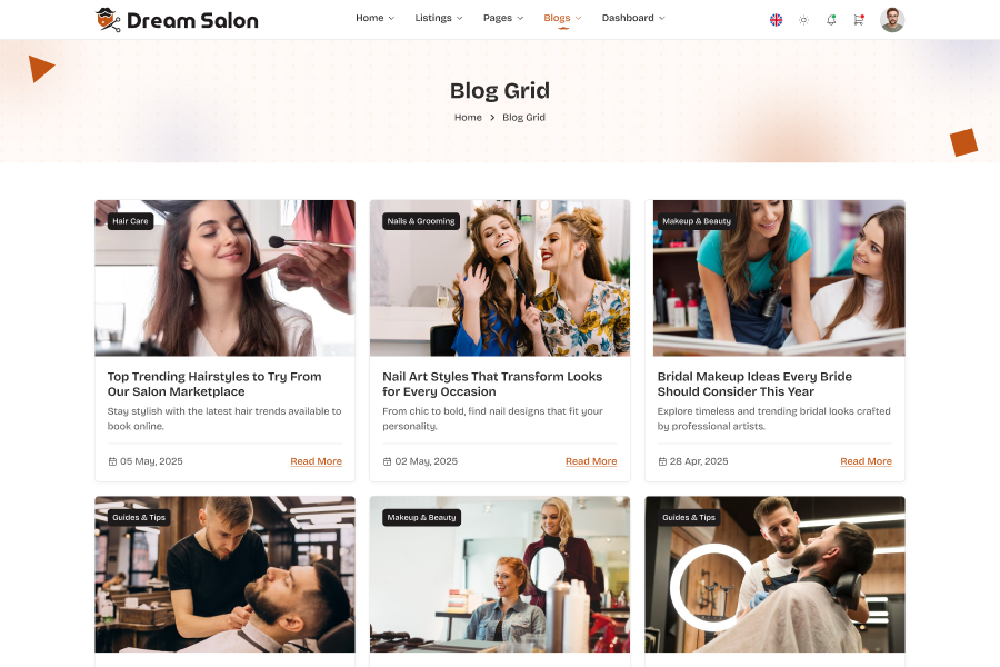 Blog Grid Page Demo